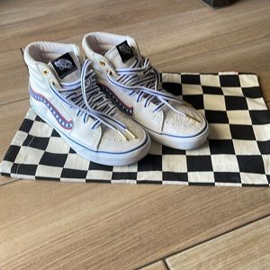 Vans Old Skool Americano Sk8 High with Vans Shoe Bag, Mens 5.5 Women’s 7